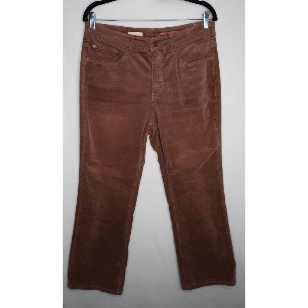 Pilcro Anthropologie Brown Corduroy Straight Leg Pants Women's Size 30 Chic EUC
